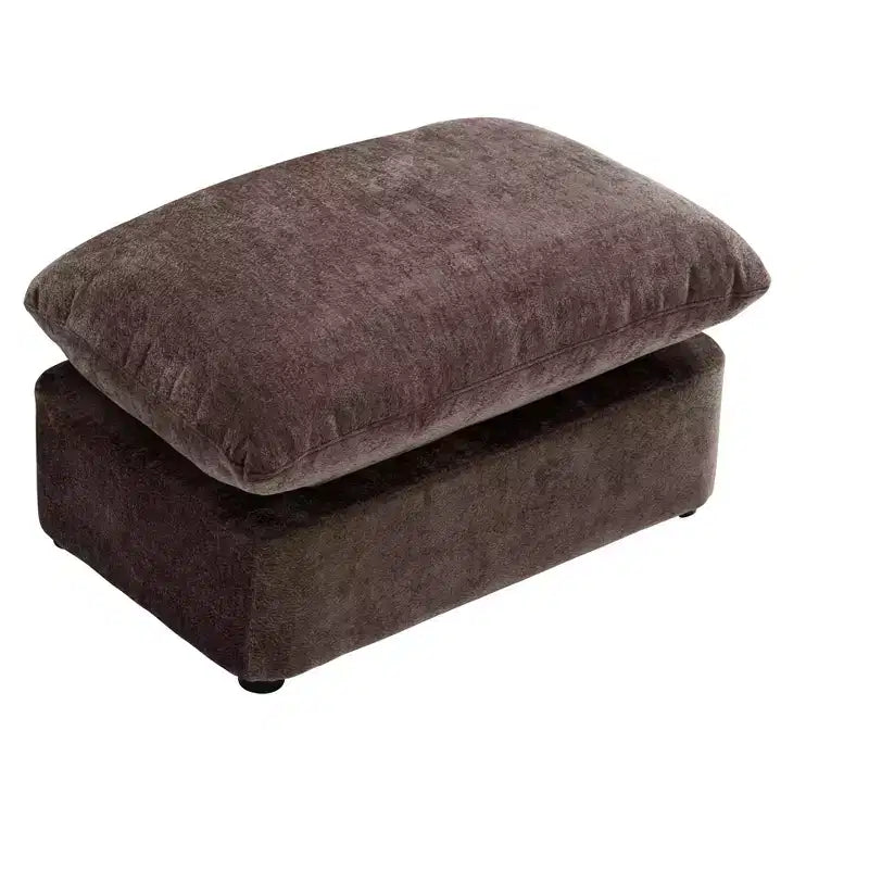 GDFStudio Sidney Modern 46 Chenille Upholstered Swivel Accent Chair with Ottoman and 3 Drawers