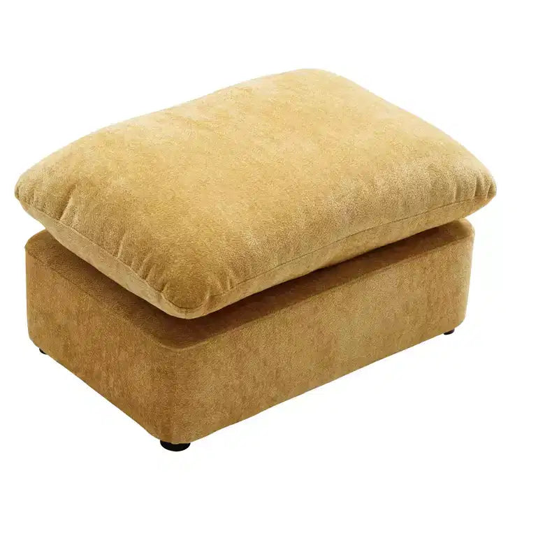 GDFStudio Sidney Modern 46 Chenille Upholstered Swivel Accent Chair with Ottoman and 3 Drawers