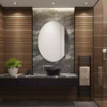 Nolan 24 Aluminum LED Oval Mirror - LMR1005 - White - Safavieh